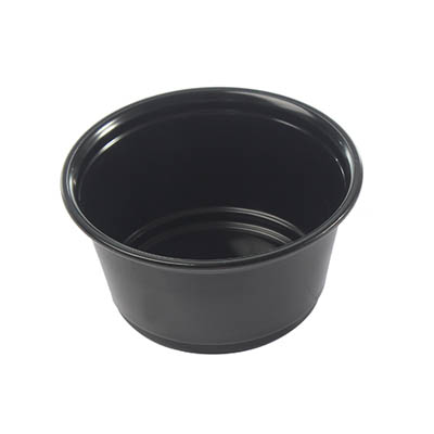 CUP PORTION PLAST 2 OZ BLK PPB200