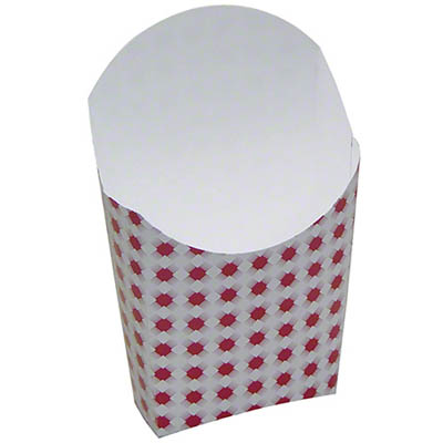JUMBO FRY CARTON WHT/RED BASKETWEAVE