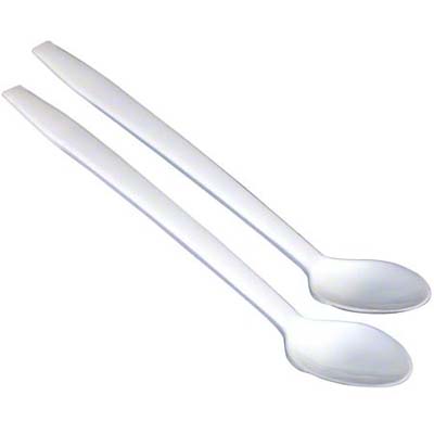 CUTLERY SPOON SODA MED WT WHT PP