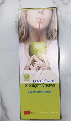 STRAW 20" GIANT RED UNWRAPPED