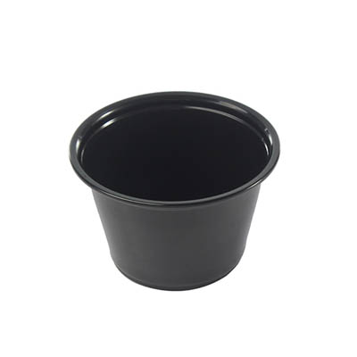 CUP PORTION PLST 4OZ BLACK PORTION CUP