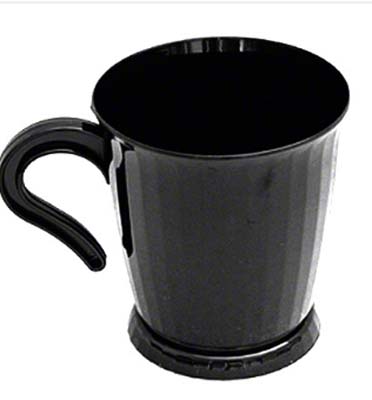 MUG PLAST 8 OZ BLK DIVINE EDRIS