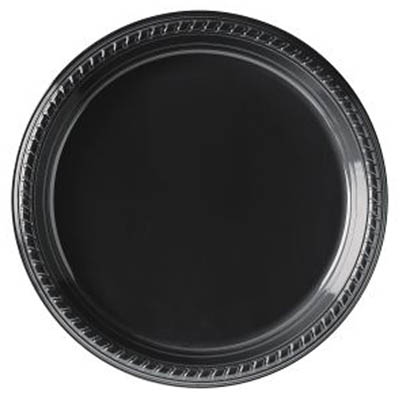 PLATE PLAST 10.25" BLK DEEPWELL