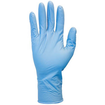 GLOVE NITRILE SMALL BLU PF MED GR SYNTHE