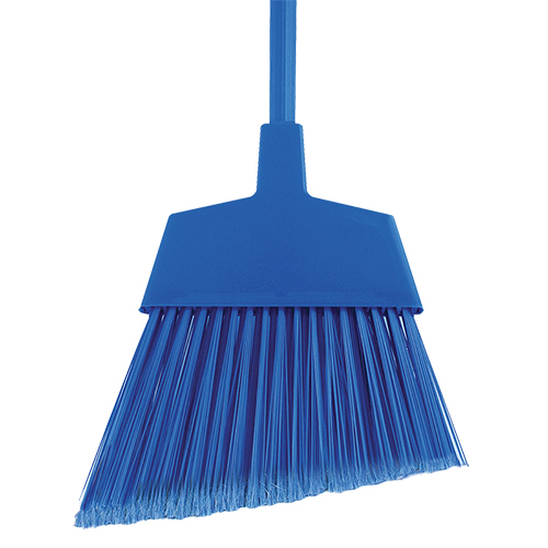 BROOM PLAST ANGLE FLAGGED BLUE