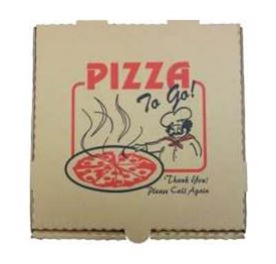 BOX PIZZA 12" KRAFT STK DESIGN 1-5/8" DP