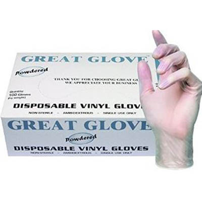 GLOVE VINYL MEDIUM POWDERED (10/100)