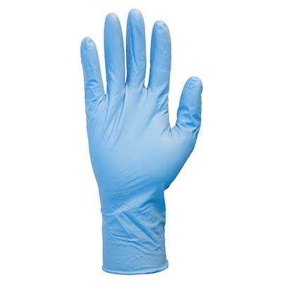 GLOVE NITRILE LG BLUE POWDERED