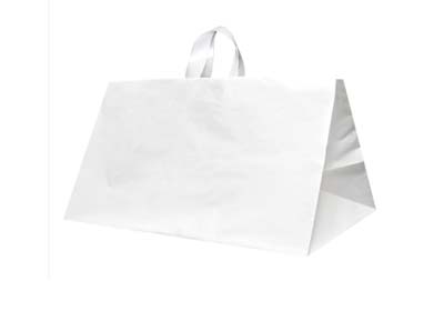 BAG POLY 22X14X15X14 WHT FLEXI LOOP HAND