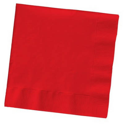 COCKTAIL PPR NAPKIN RED 2PLY