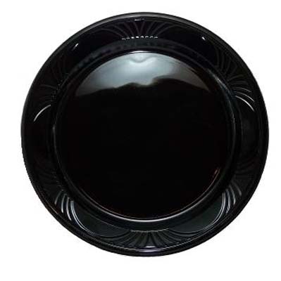 PLATE PLAST 9" BLK PEARL