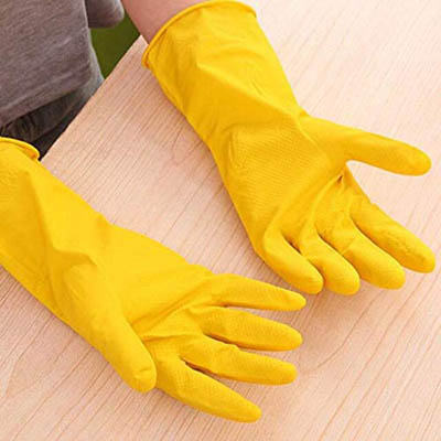 GLOVE LATEX SM YELLOW