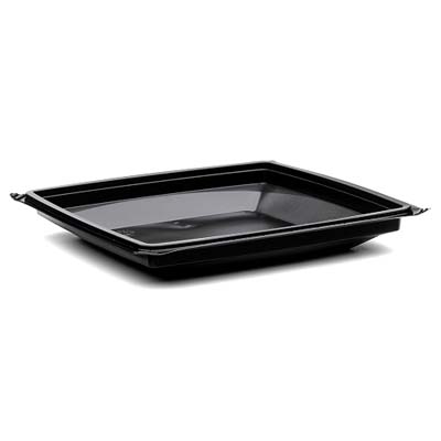 CONT PLAST 10.25" BLK ENTREE SHALLOW