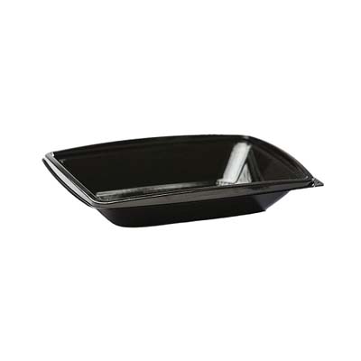 CONT PLAST 7X9 BLK ENTREE BASE