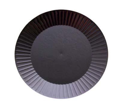 PLATE PLAST 6" BLK DIVINE