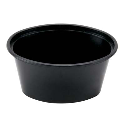 CUP PORTION PLAST 2 OZ BLK BASE ONLY