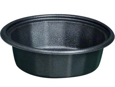 CONT PLAST 16 OZ BLK RND MICROWAVABLE