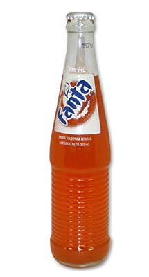 SODA ORANGE FANTA MEXICAN GLASS BOTTLE