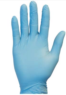 GLOVE NITRILE MED BLUE PWDRD