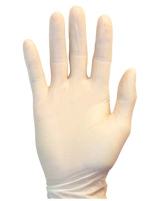 GLOVE LATEX MED PWDFREE