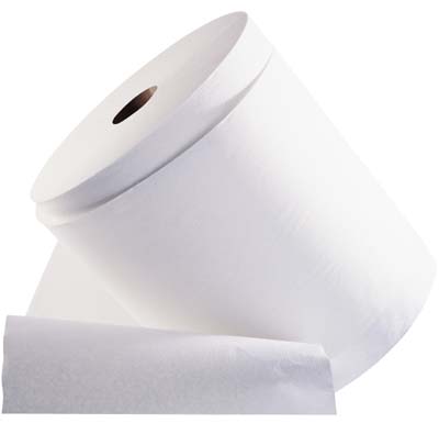 TOWEL ROLL HARDWOUND 8"X1000' WHITE