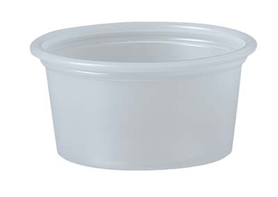 CUP PORTION PLAST 3/4 OZ TRANS