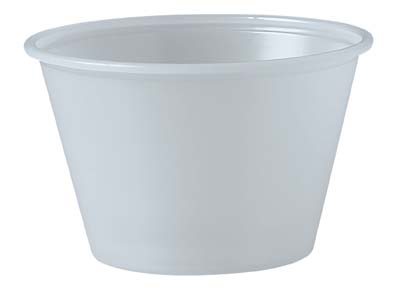 CUP PORTION PLAST 4 OZ TRANS SOLO