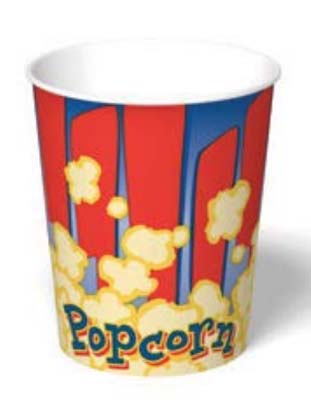 CONT PPR 170 OZ BUCKET POPCORN DESIGN