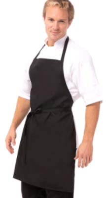 APRON KITCHEN BIB ONE SIZE BLK