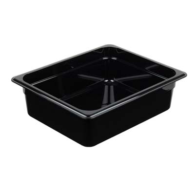 PAN FOOD HALF SIZE 4" DEEP POLY BLACK