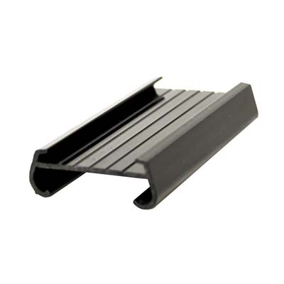 HOLDER LABEL 3" SHELF PLASTIC BLACK