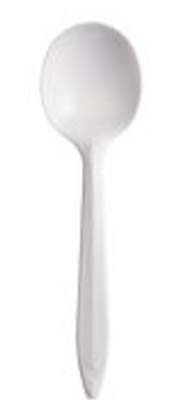 CUTLERY SPOON SOUP 5-5/8 WHT