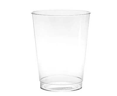 CUP PLAST 10 OZ CLR TUMBLER