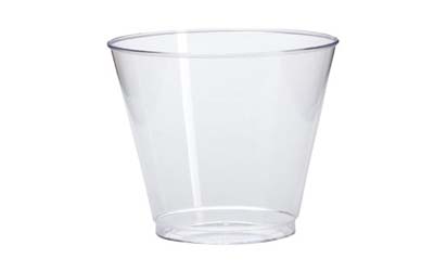 CUP PLAST 9 OZ CLR OLD FASHION TUMBLER