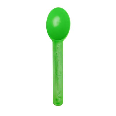 CUTLERY SPOON PREMIUM GREEN PP