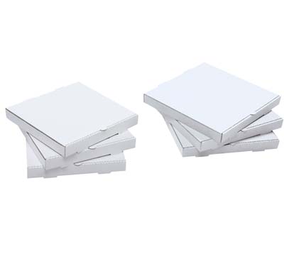 BOX PIZZA 10" PLAIN WHITE 1-5/8"