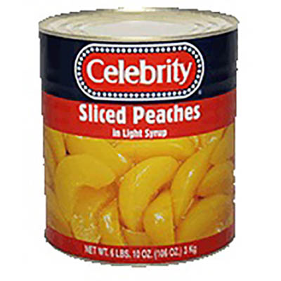 FRUIT PEACH SLICED IMPORTED LIGHT SYRUP