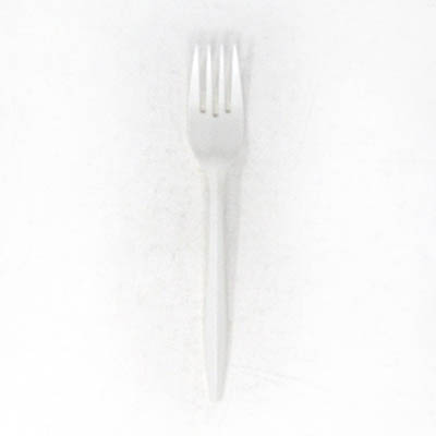 CUTLERY FORK MED WHT PP