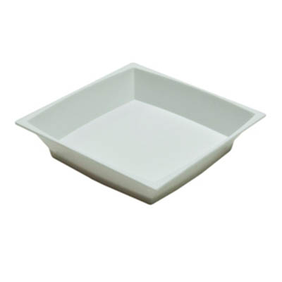 PLATE SQR SML DES WHT 2.5X2.5"