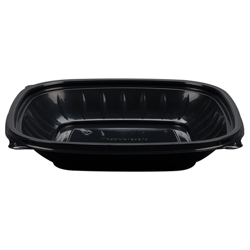 BOWL PLAST 24 OZ BLK SQR (PP)