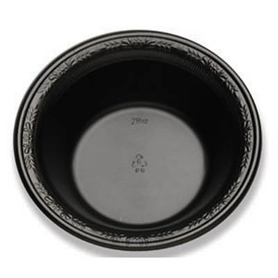 BOWL PLAST 28 OZ BLK PEARL