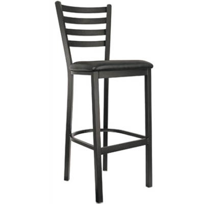 BARSTOOL METAL CLEAR FINISH NAT WOOD SEA