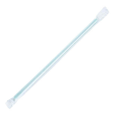 STRAW PLAST 9.75"WRAPPED GREEN