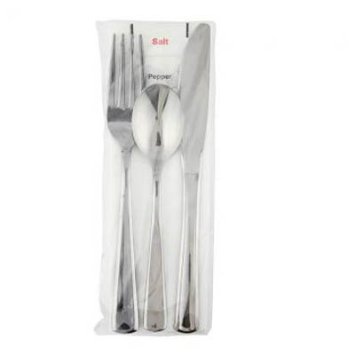 CUTLERY KIT F/K/S/N S&P SLVR WRAP IN PLS