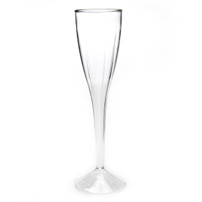 CUP PLAST 5 OZ CHAMPAGNE FLUTE CLR 1PC