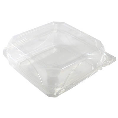 CONT PLAST 8X8 1-COMP CLR BOTTLE BOX