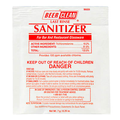 SANITIZER BEER CLEAN LAST RINSE POUCH-PA