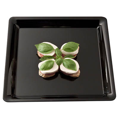 TRAY PLAST 16X16 BLK SQR