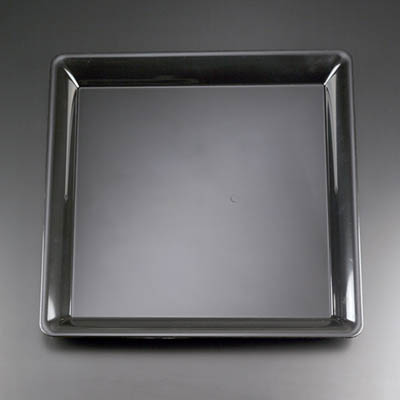 TRAY PLAST 18X18 BLK SQR