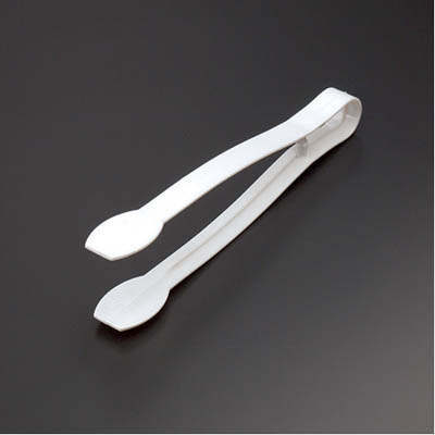 CUTLERY PLAST TONGS 9" SM WHT